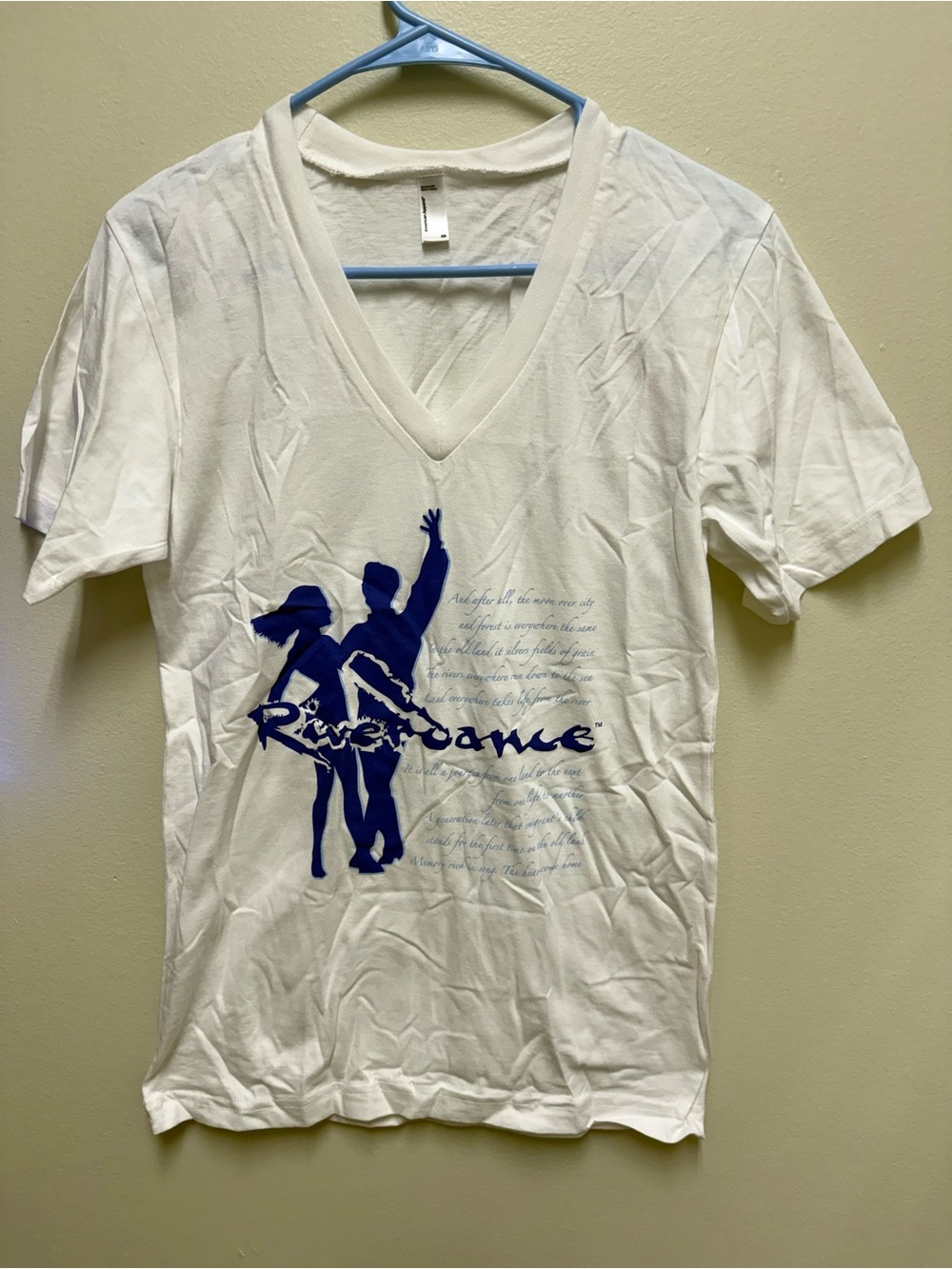Riverdance Men’s XS/Unisex T-shirt, V neck, 
Unworn like new condition
